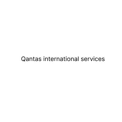 Qantas international services