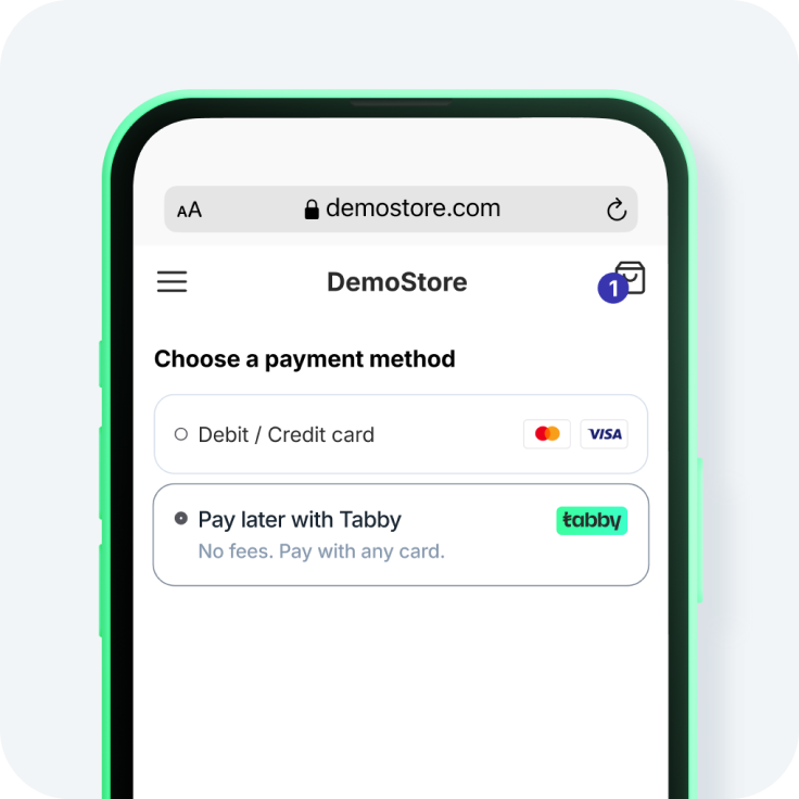 Choose Tabby at checkout